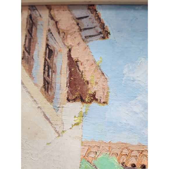 Ronni Pastorini Large Original Painting On Canvas Cityscape Signed Framed Art - Picture 4 of 11